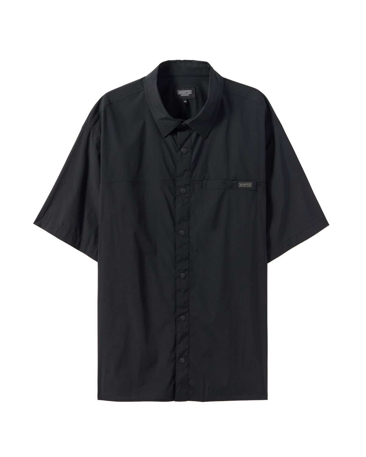 브롬톤 런던(BROMPTON LONDON) NYLON SET HALF SLEEVE SHIRT - BLACK (P242MSH234)