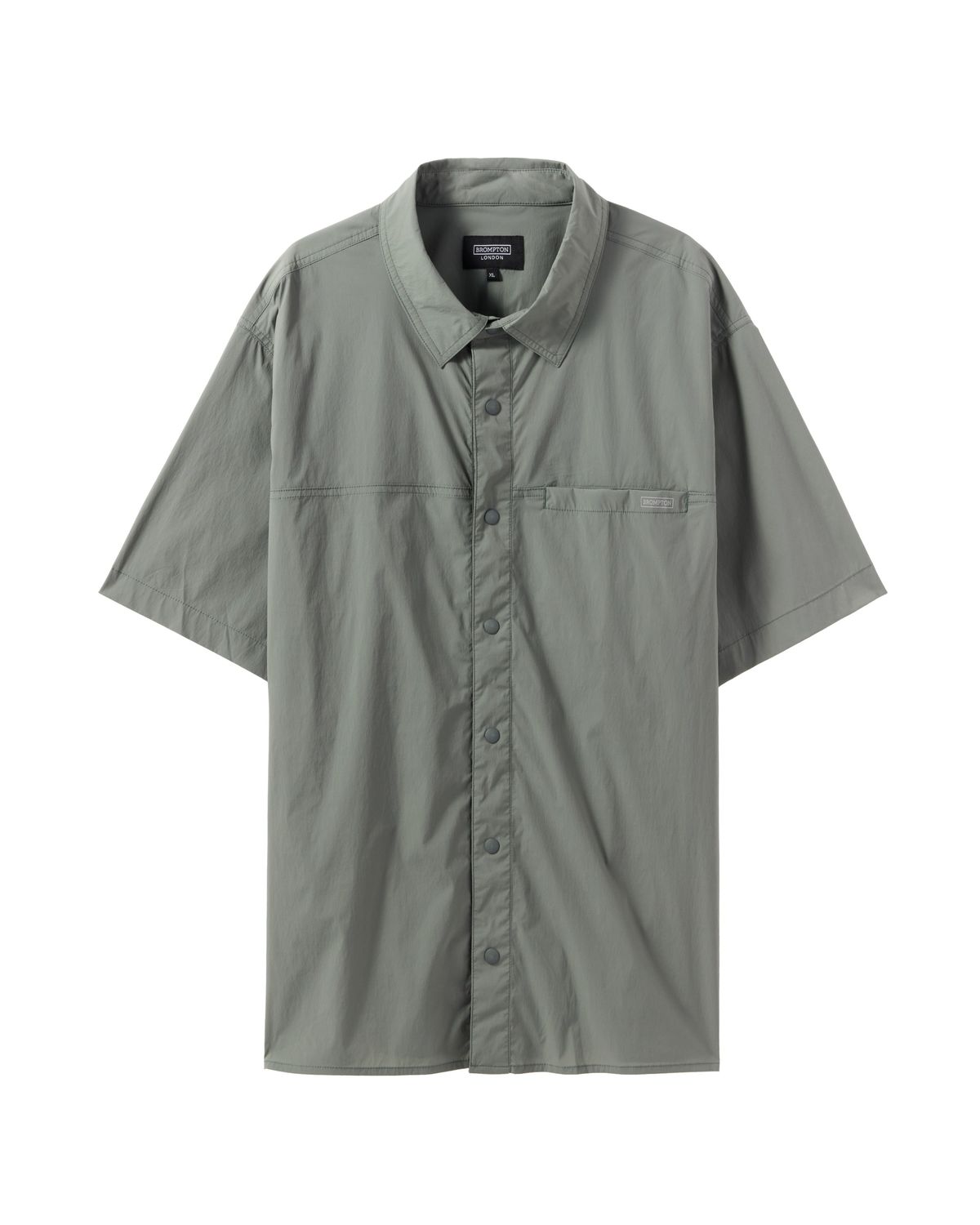 브롬톤 런던(BROMPTON LONDON) NYLON SET HALF SLEEVE SHIRT - KHAKI (P242MSH234)