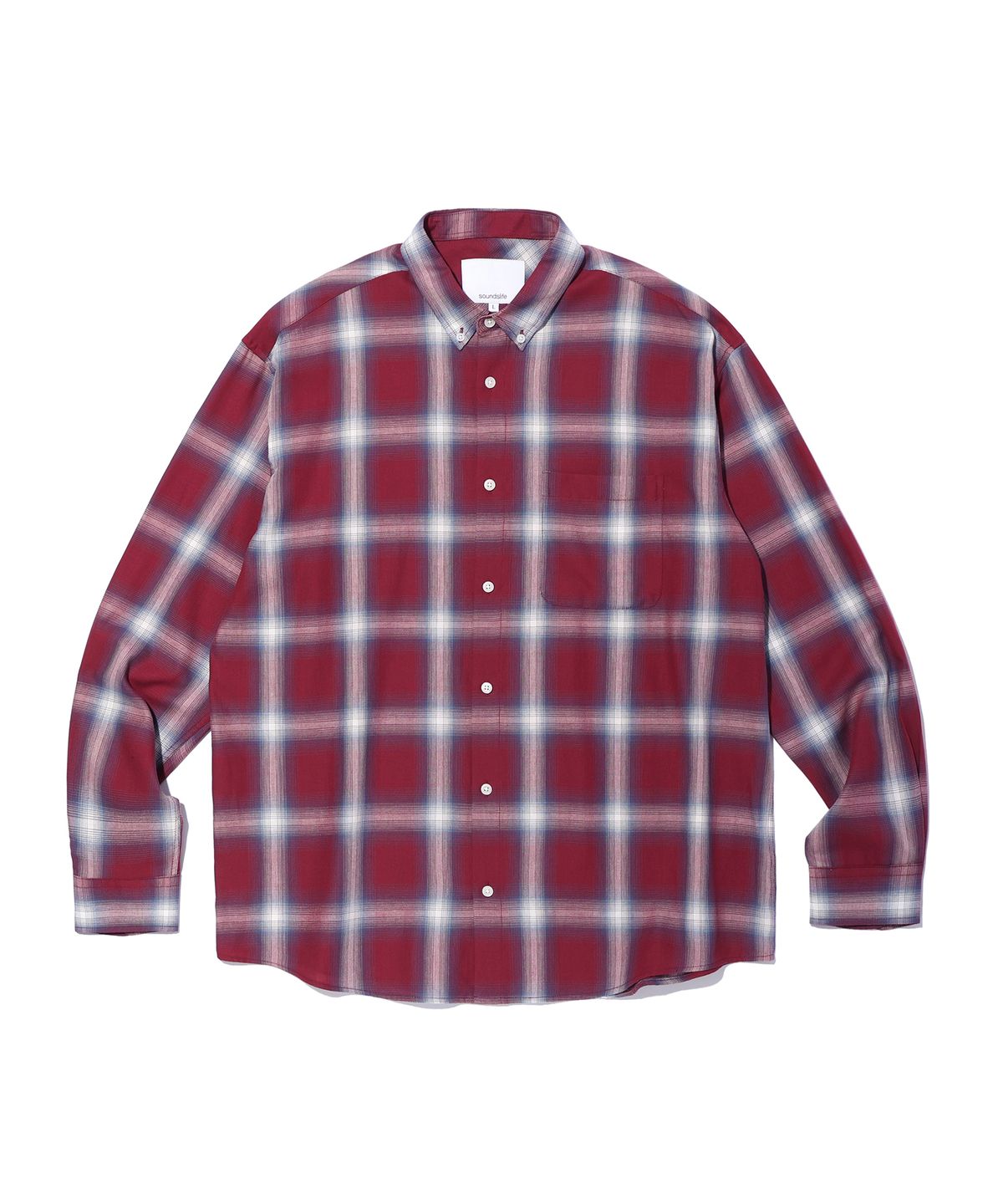 사운즈라이프(SOUNDSLIFE) Ombre Check Shirt Red