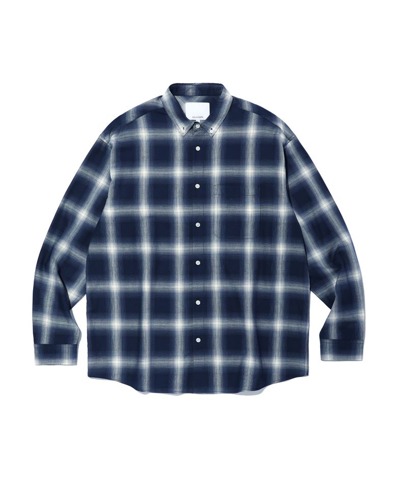 Ombre Check Shirt Navy