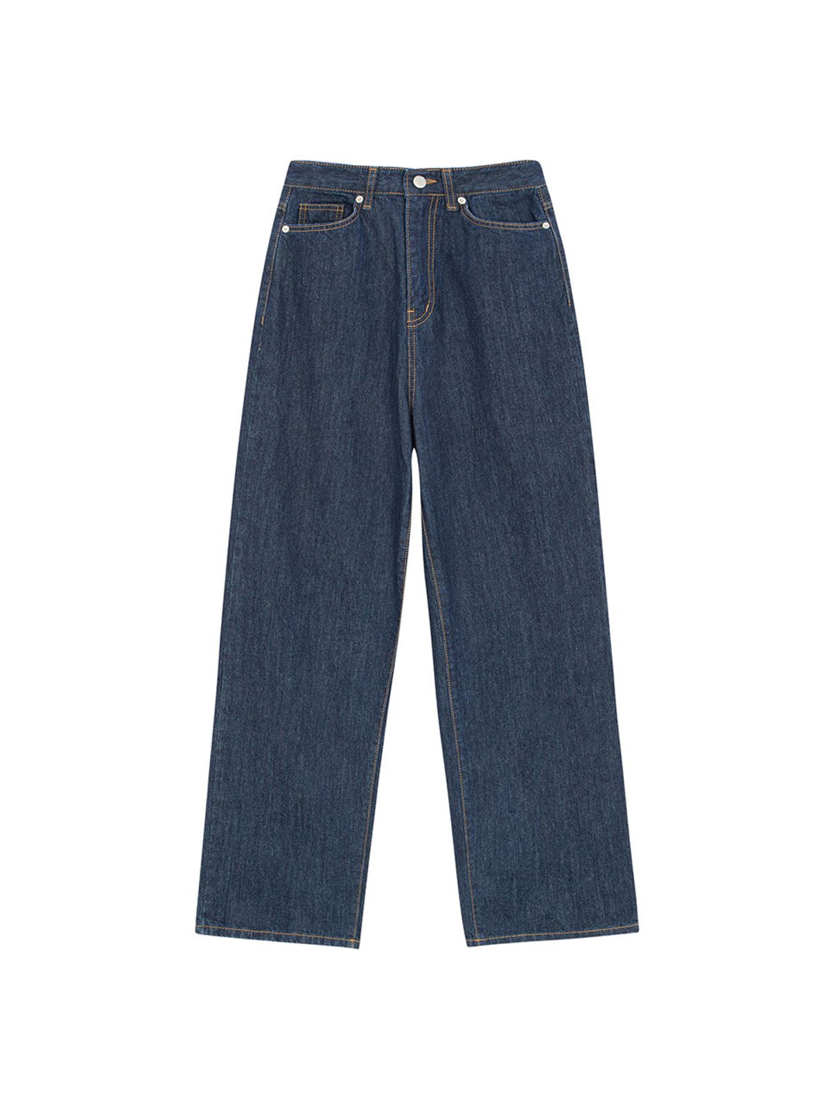 샐러드바구니(SALAD BAGUNI) Signature Semi Wide Jeans - deep blue