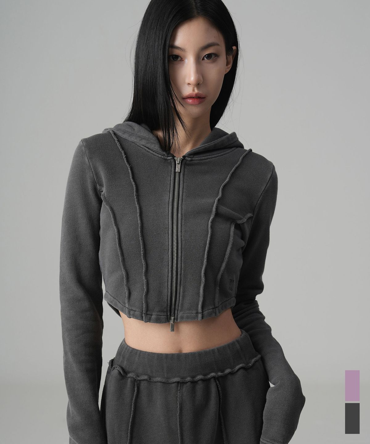어반드레스(AVANDRESS) 3D Cutting Hood Zip-up - 2COL