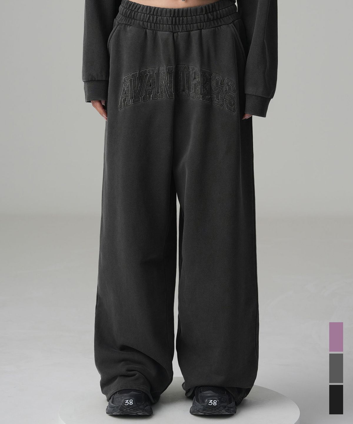 어반드레스(AVANDRESS) Felt 3D Pigment Wide Pants - 3COL