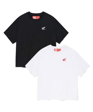 [2Pack] Original Wing Logo Short Sleeve White / Black