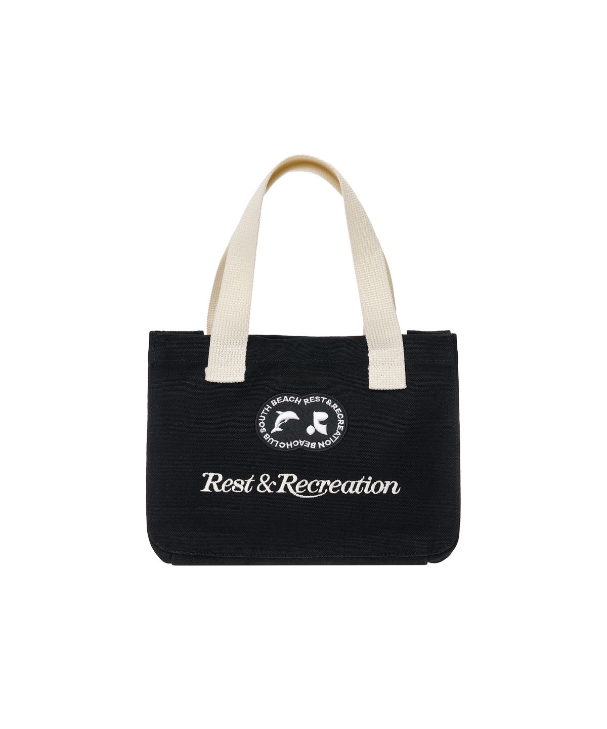레스트앤레크레이션(REST&RECREATION) RR CANVAS TOTE BAG_BLACK