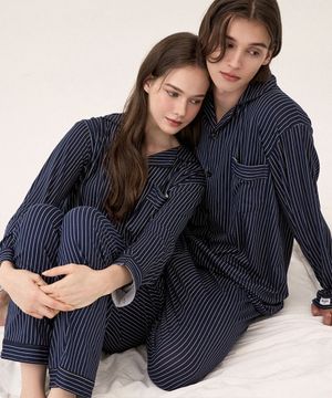 [2PACK] 소프킨 싱글라인 커플 잠옷 세트