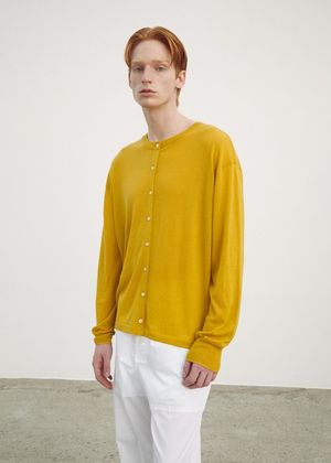 Weightless wool two way cardigan_Dandelion