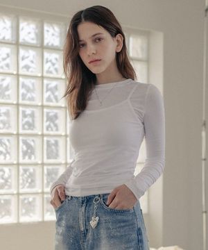 소프트 레이어드 슬리브리스 티셔츠_화이트