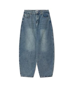 87-STAN047 벌룬핏 워싱 와이드 데님팬츠 빈티지 블루
