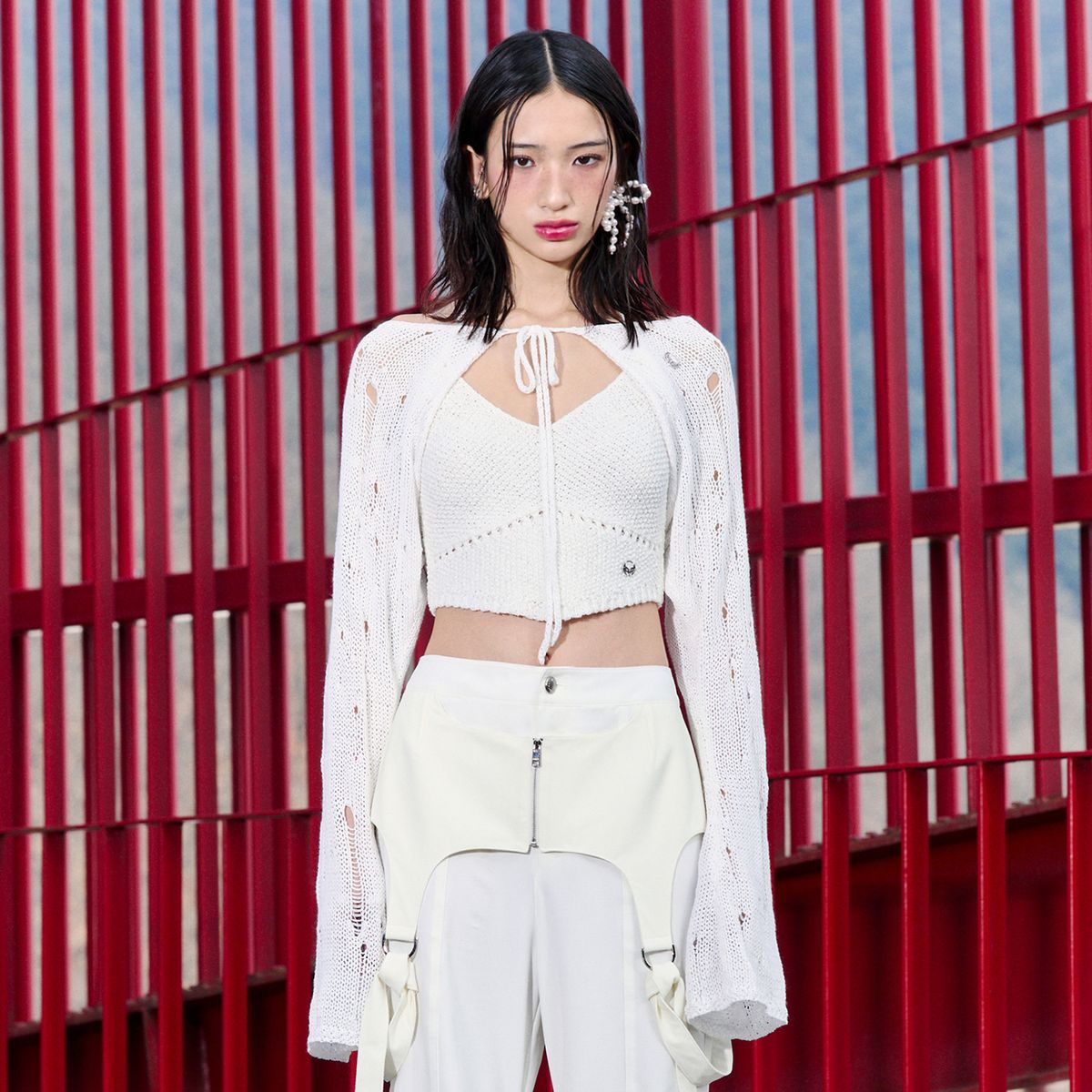 라라폭스(LALAFOX) KNIT HALTERNECK TOP WHITE BQ2KV001