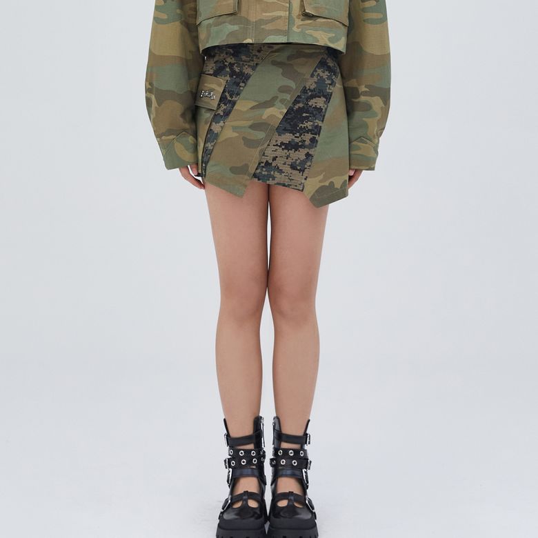 KAMO SKIRT KHAKI BQ2WS001