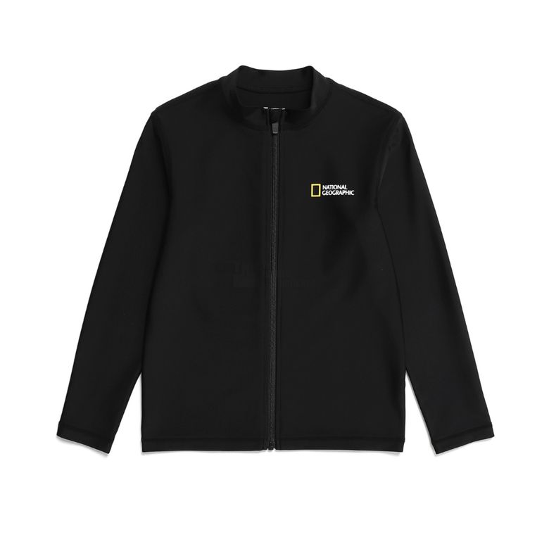 K232URG710 베이직 스몰로고 집업 래쉬가드 CARBON BLACK