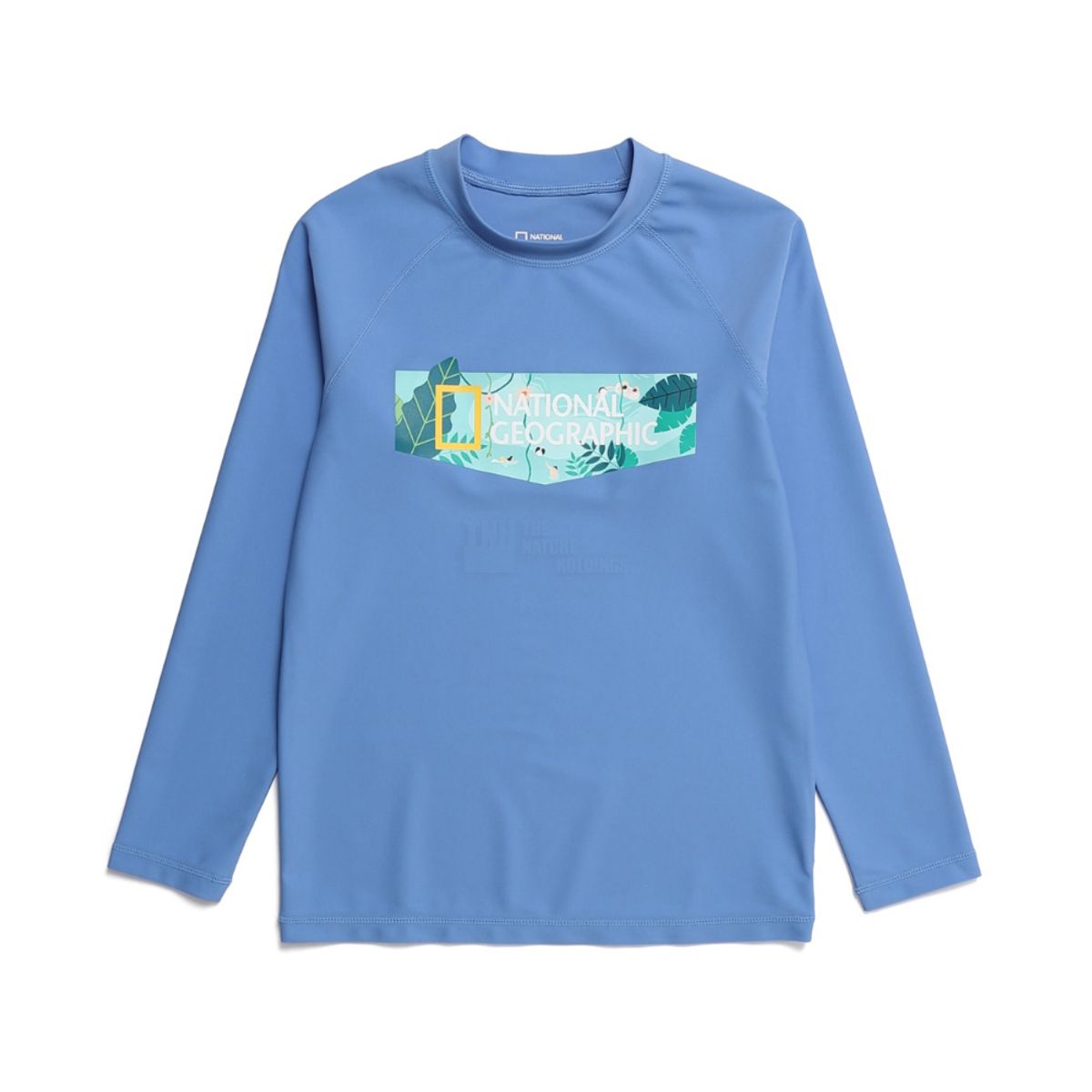 내셔널지오그래픽 키즈(NATIONAL GEOGRAPHIC KIDS) K232URG420 그래픽 로고 래쉬가드 CORN FLOWER BLUE