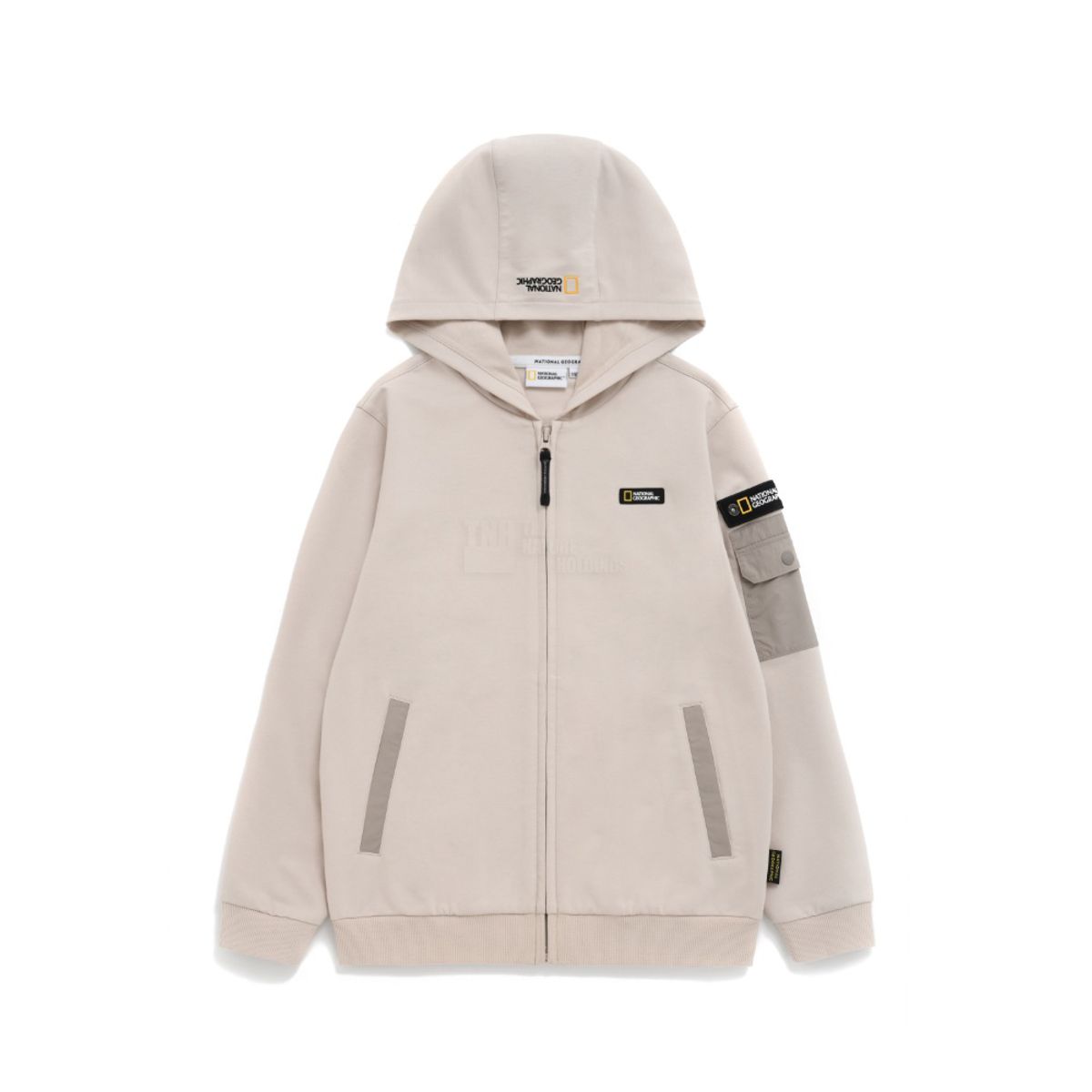 내셔널지오그래픽 키즈(NATIONAL GEOGRAPHIC KIDS) K231UFT010 트레이닝 후드 집업 L/BEIGE