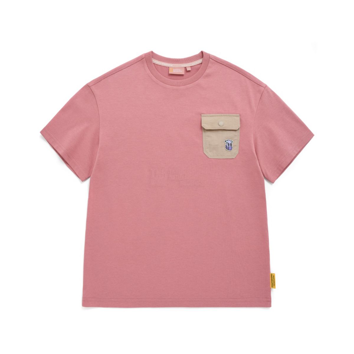 내셔널지오그래픽 키즈(NATIONAL GEOGRAPHIC KIDS) K232UTS050 백그래픽 포켓 반팔티 DUSTY ROSE