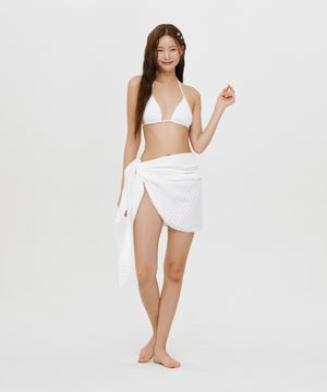 [3PCS]글램 커버업 비키니 세트