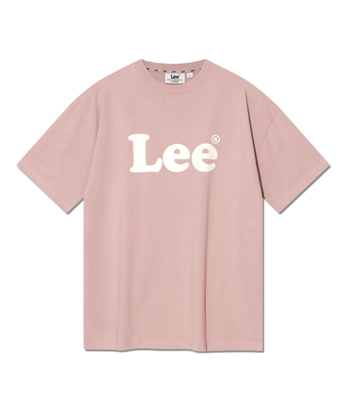 리(LEE) 빈티지 빅 로고 티셔츠 핑크