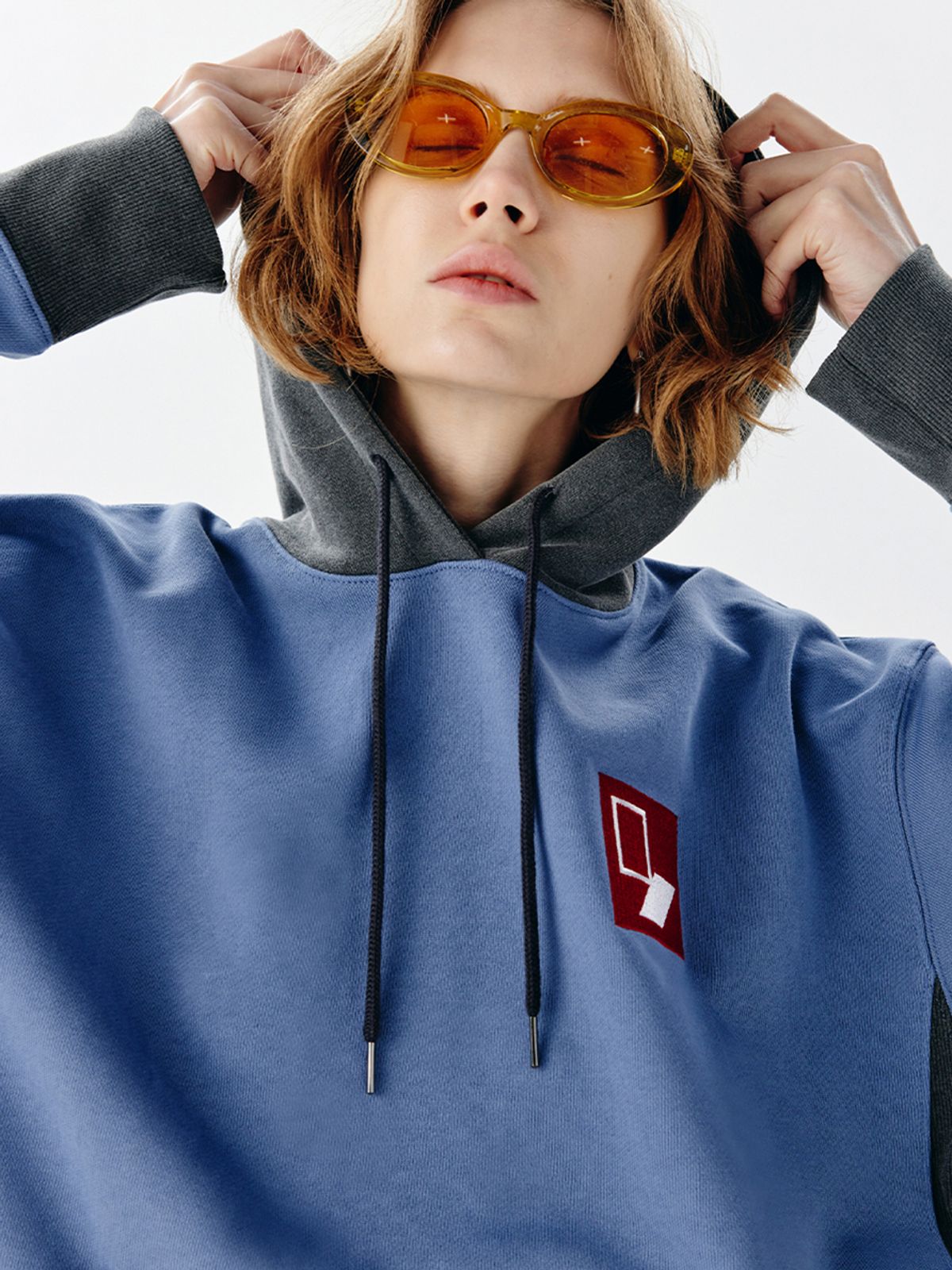챈세스노이(CHANCE'S NOI) DoorBox Sweat Hoody (Mix-Blue)