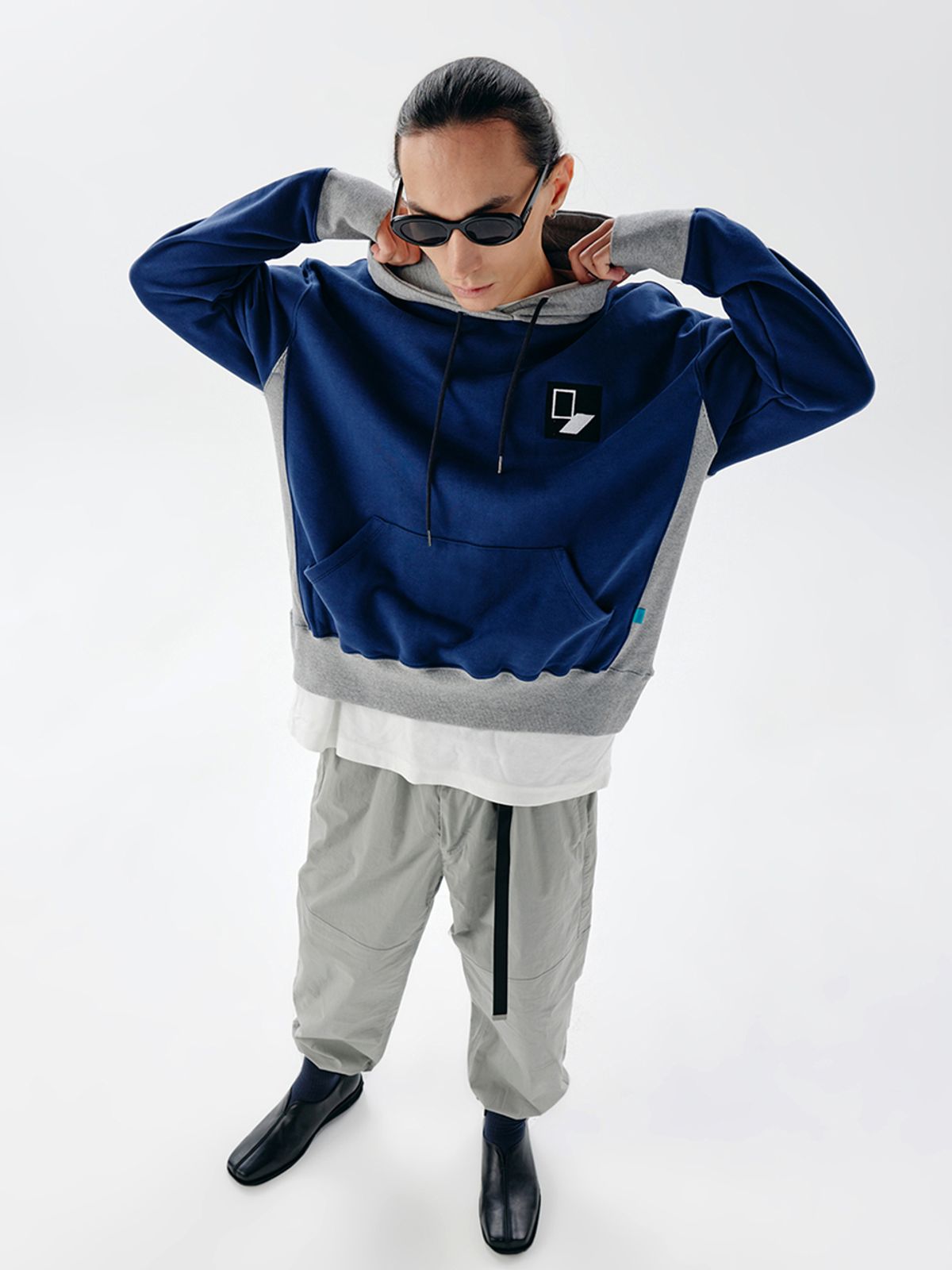 챈세스노이(CHANCE'S NOI) DoorBox Sweat Hoody (Mix-Navy)