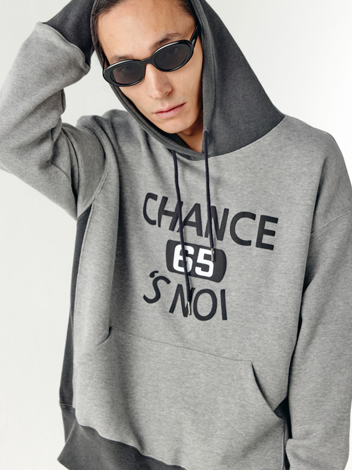 챈세스노이(CHANCE'S NOI) Basket Sweat Hoody (Mix-Gray)