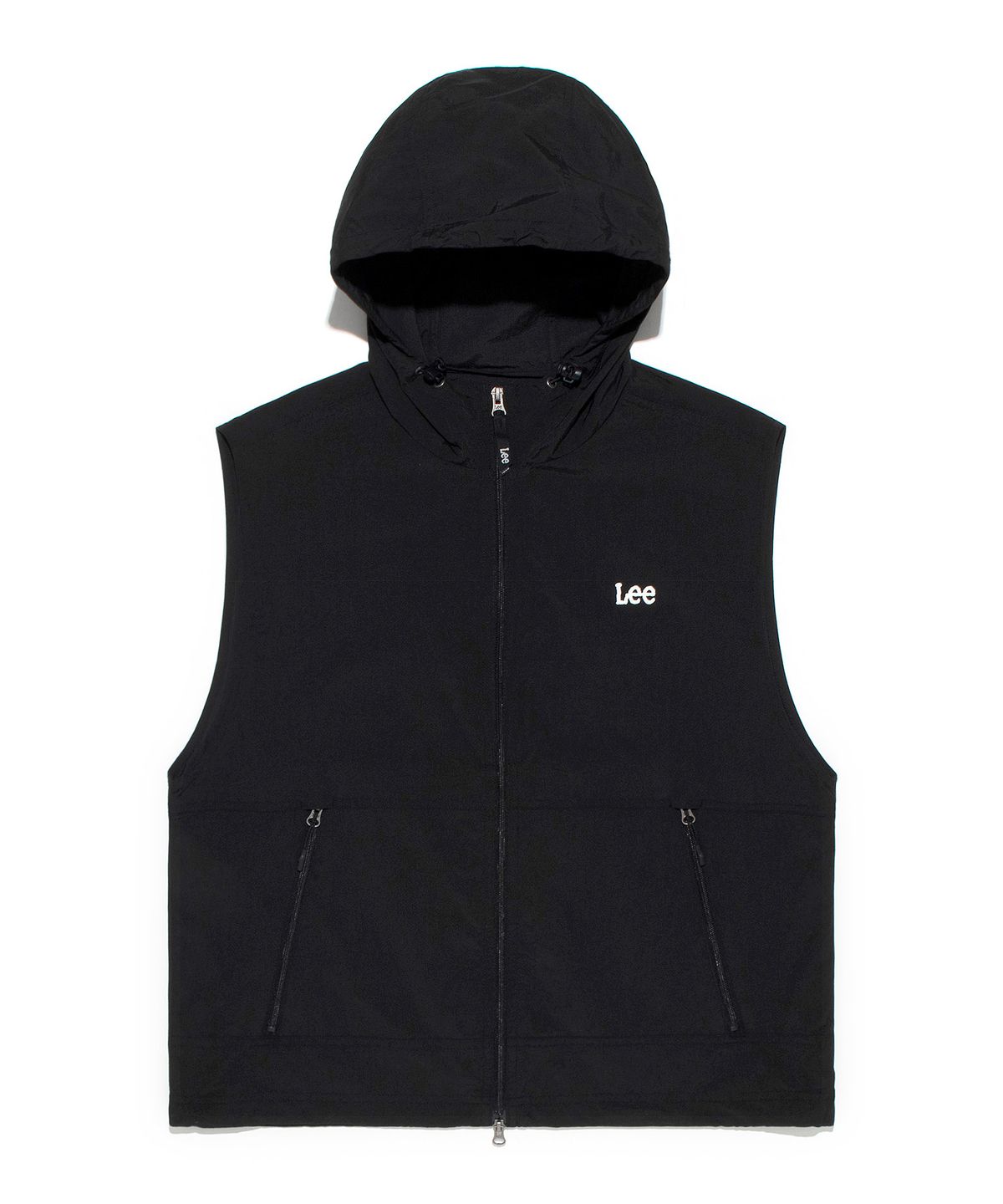 리(LEE) 나일론 후드 베스트 블랙