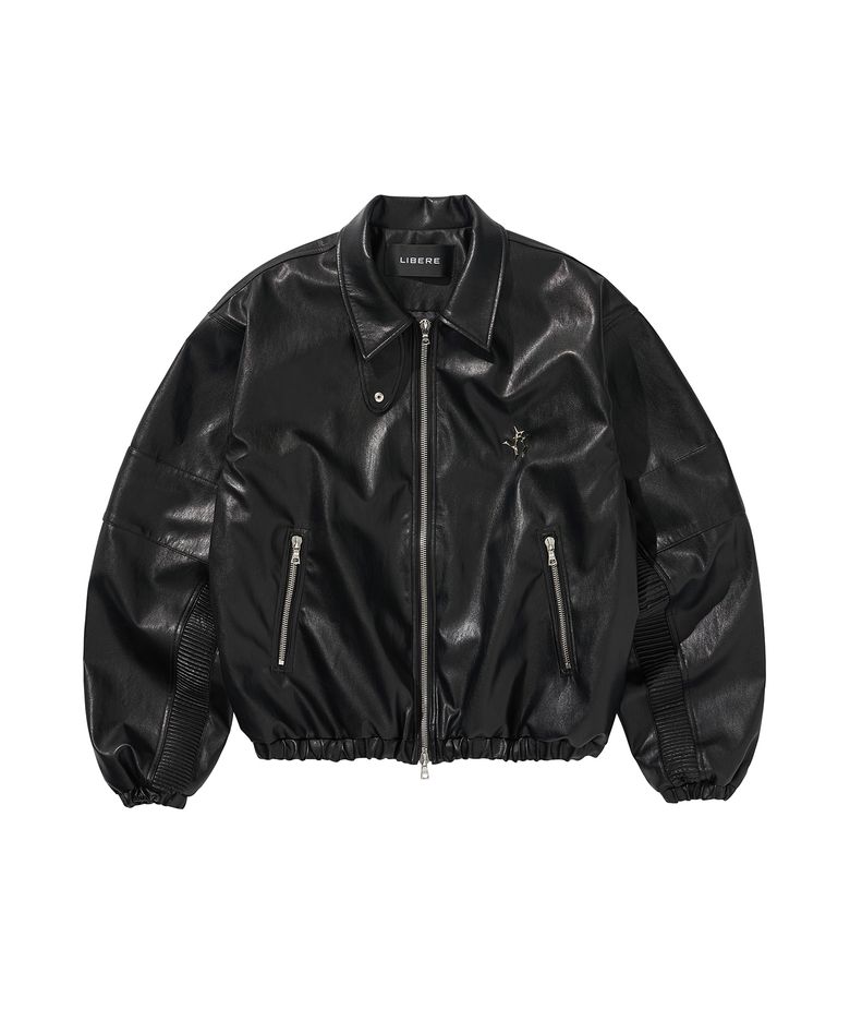 LEATHER JACKET / BLACK