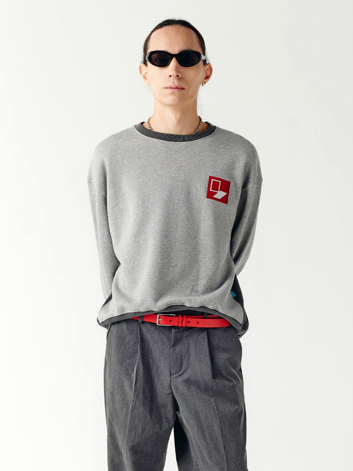 챈세스노이(CHANCE'S NOI) DoorBox Sweat Shirt (Mix-Gray)