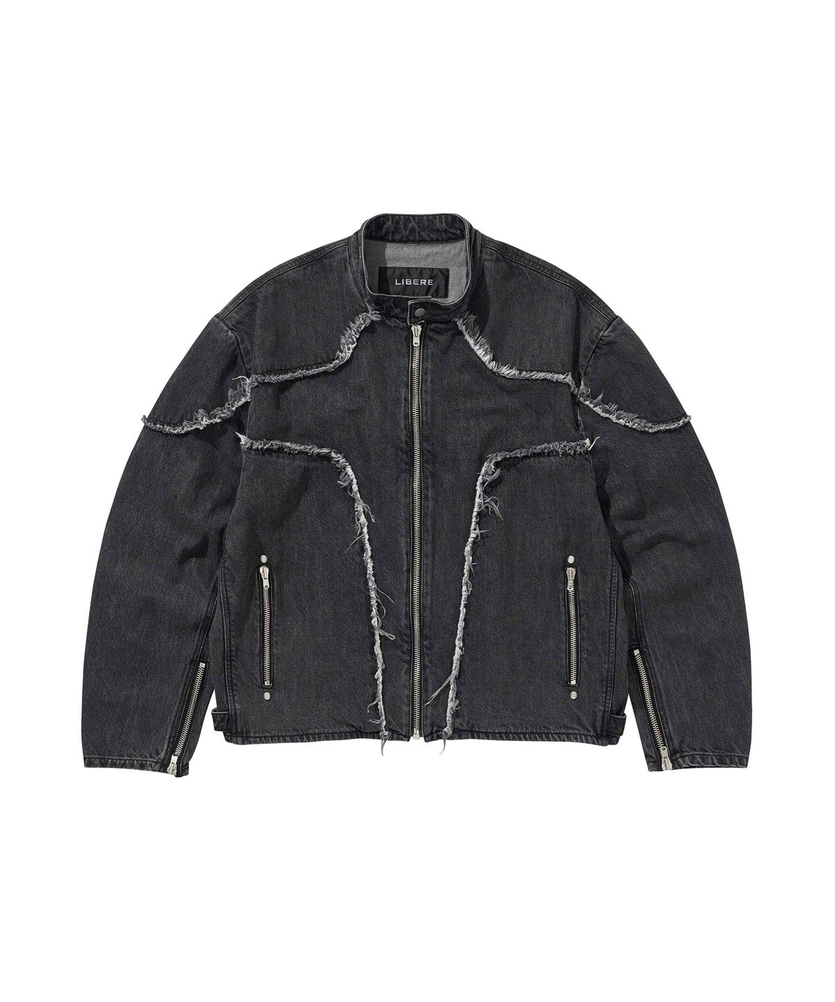 리베레(LIBERE) DENIM BIKER JACKET / BLACK