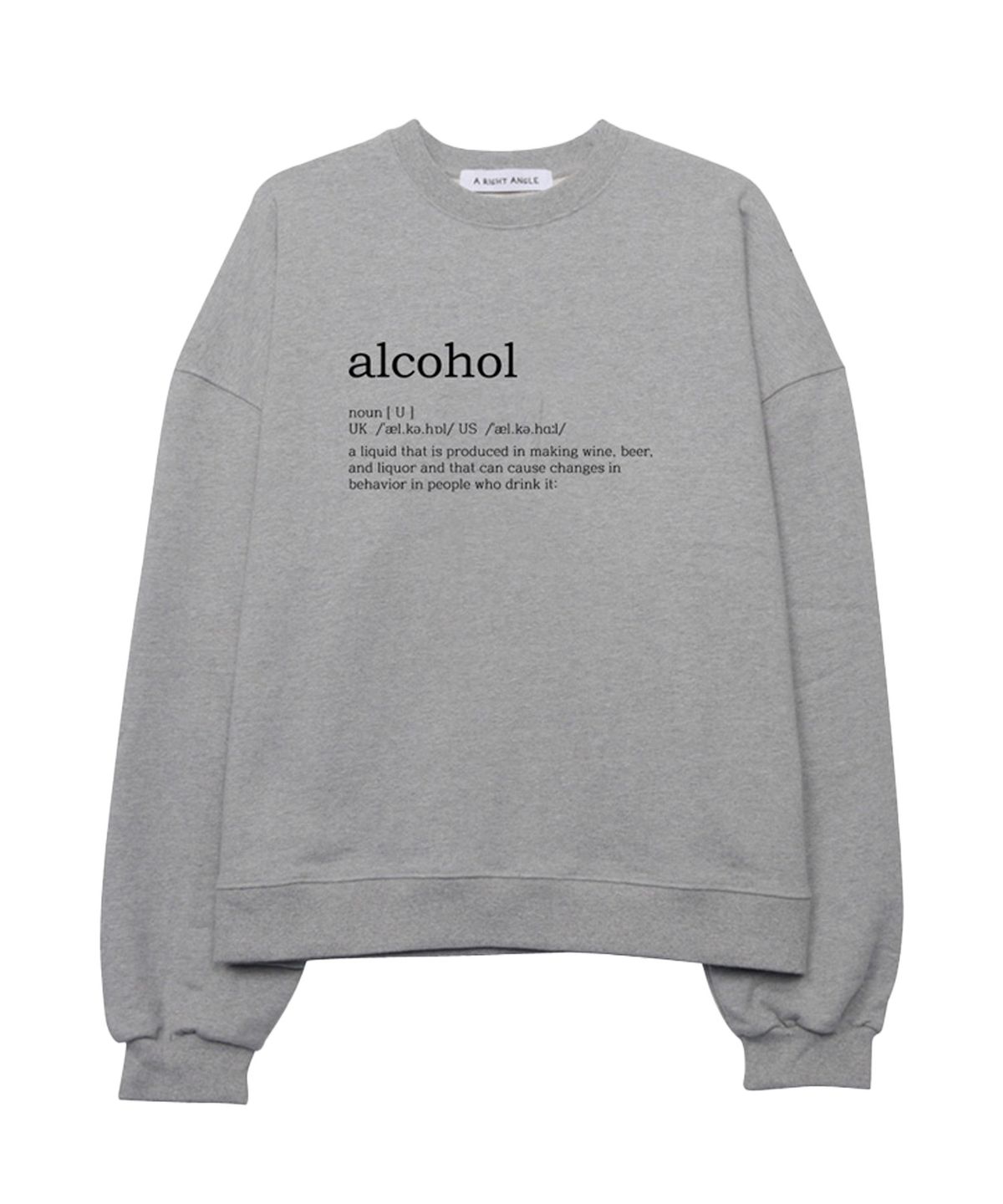 어라이트앵글(ARIGHTANGLE) Heavycotton alcohol sweatshirt(3 Color)