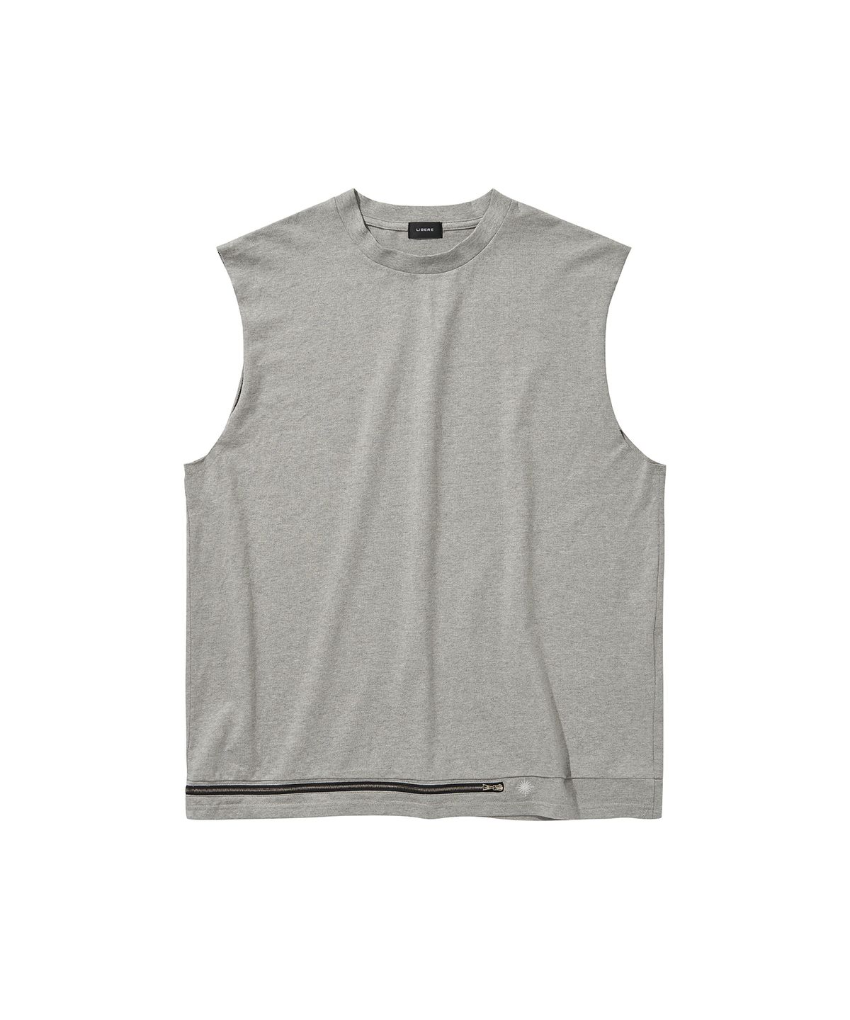 리베레(LIBERE) ZIP SLEEVELESS TOP / GRAY