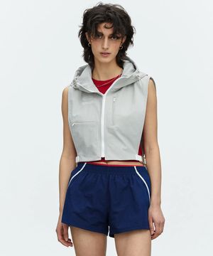 MENASOO RUNNING HOOD VEST_GRAY