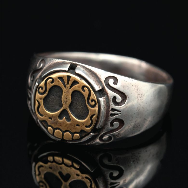 Mexican SugarSkull Ring (14mm)