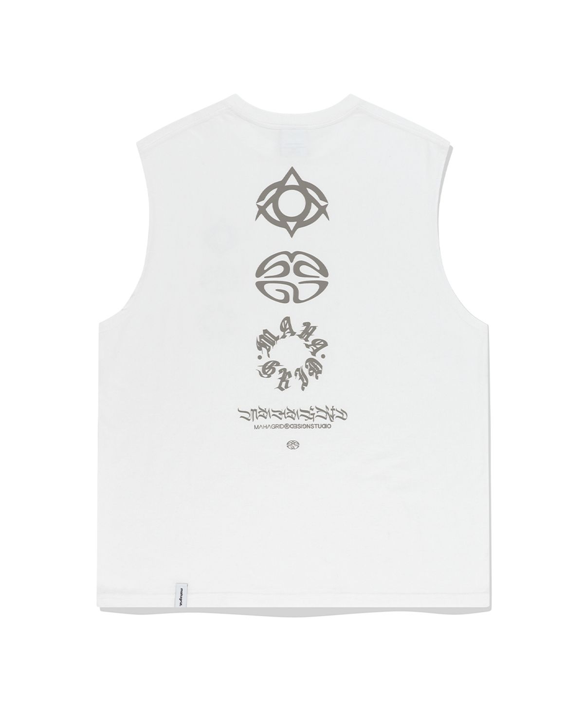 마하그리드(MAHAGRID) ECLIPSE LOGOS SLEEVELESS WHITE(MG2EMMT546A)