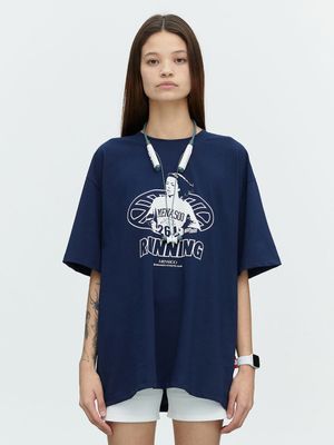 DRY AIR RUN PEOPLE OVER FIT TEE_NAVY