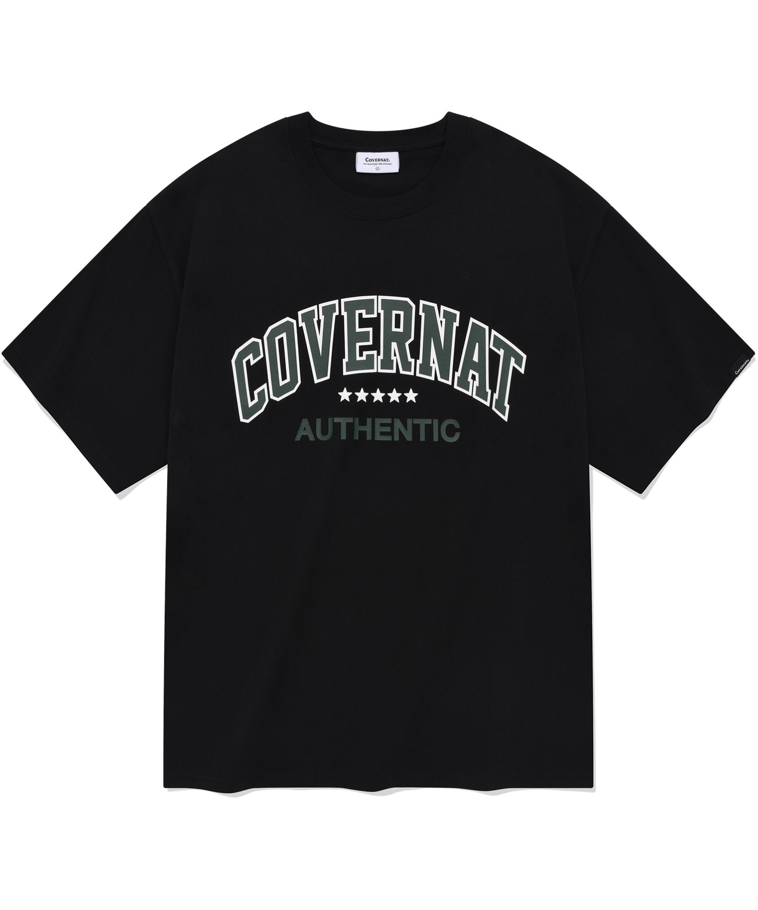 MUSINSA | COVERNAT arch star t shirt black