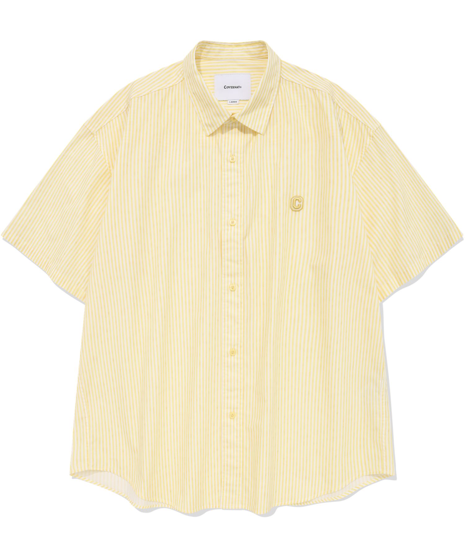 シャツ COVERNAT DRAWING STRIPED HALF SHIRT 4TR180 MUSINSA | COVERNAT Drawing Striped Half Shirt Yellow