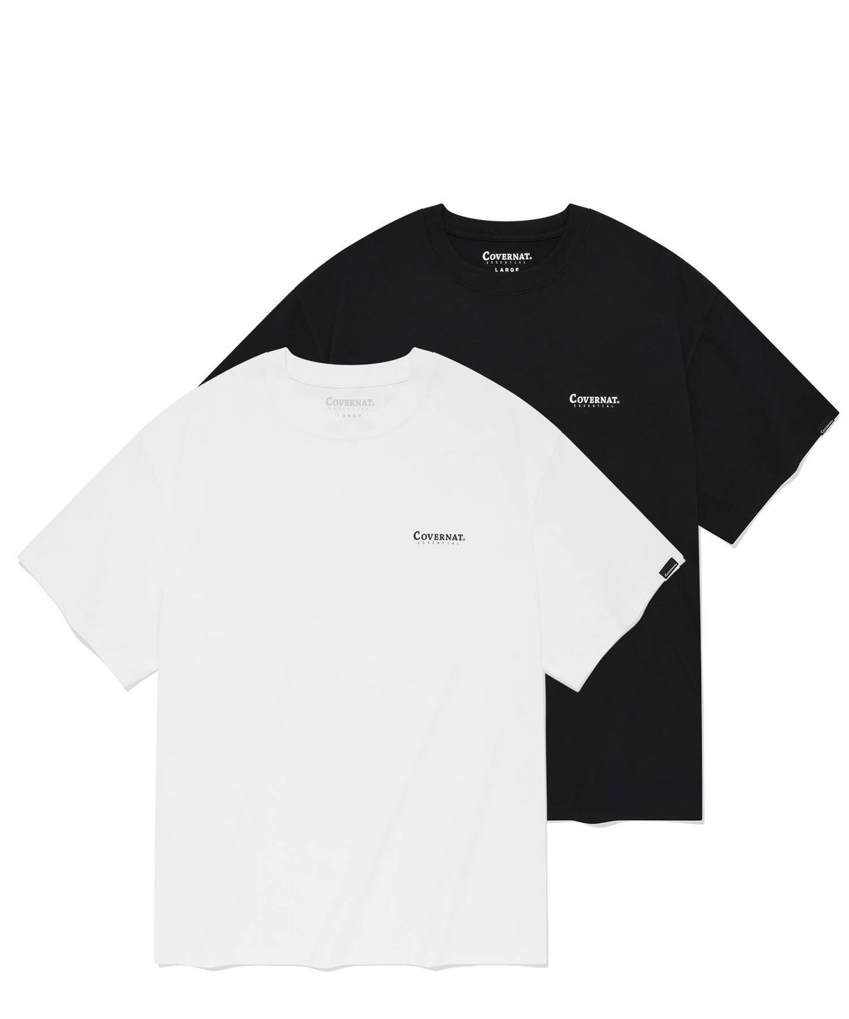 커버낫(COVERNAT) [2PACK] 엑티브 티셔츠 Black+White