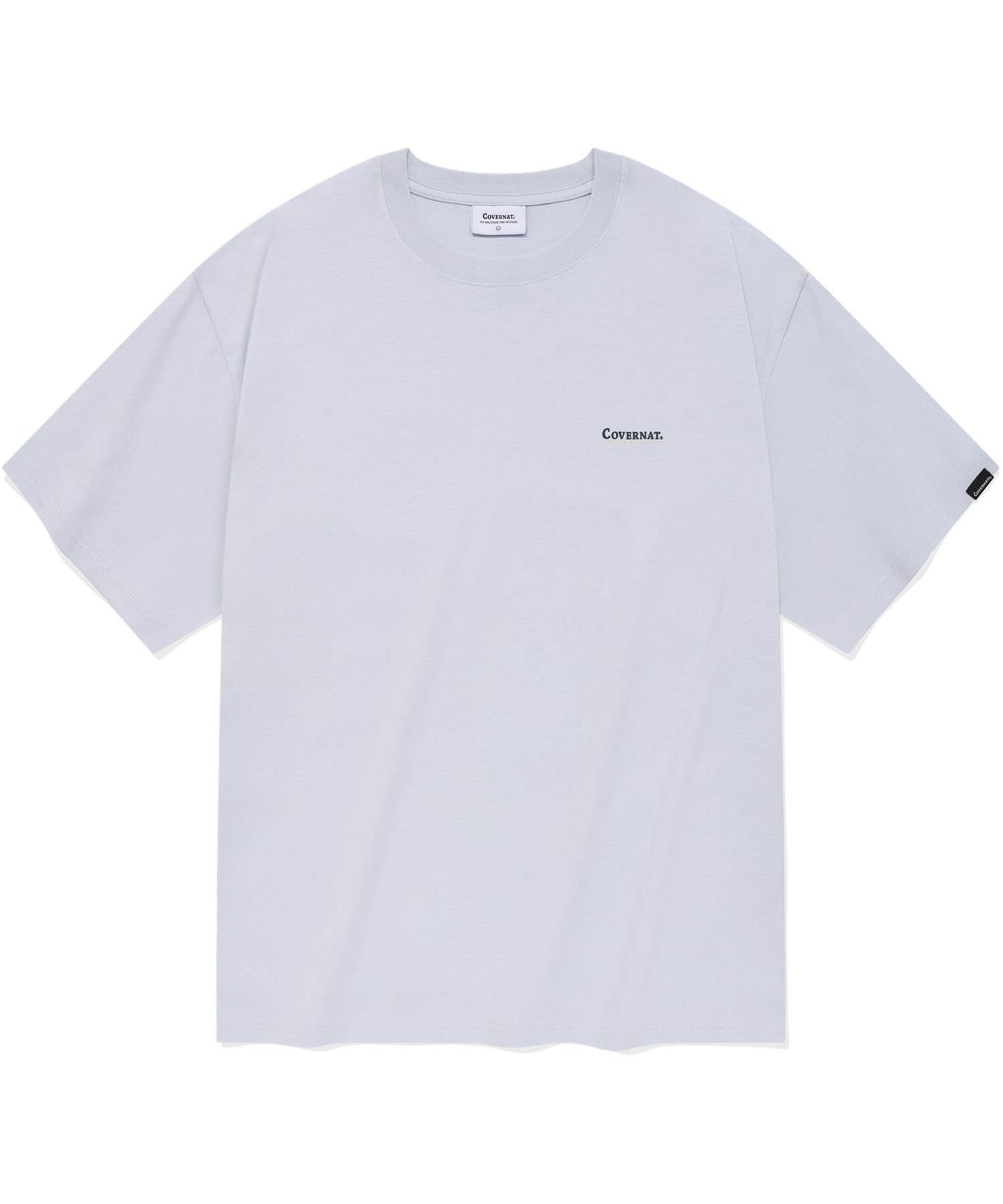 MUSINSA | COVERNAT Small Authentic Logo T-Shirt Light Blue