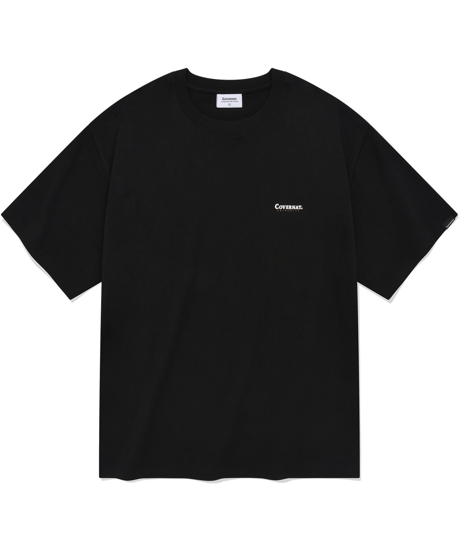 Tシャツ・カットソー COVERNAT Small Authentic T-Shirt Black MUSINSA | COVERNAT Small Authentic Logo T-Shirt Black