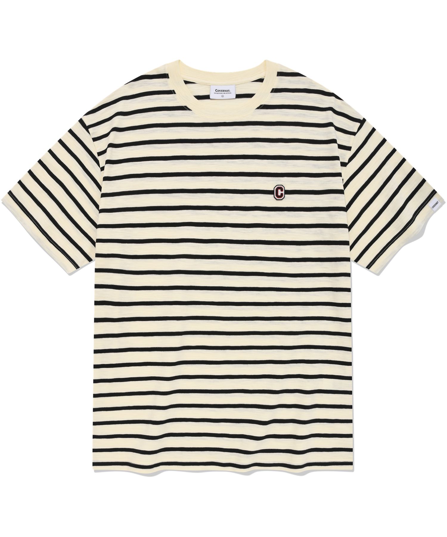 Tシャツ・カットソー COVERNAT Gradient striped t-shirt beige MUSINSA | COVERNAT Marine striped t-shirt cream