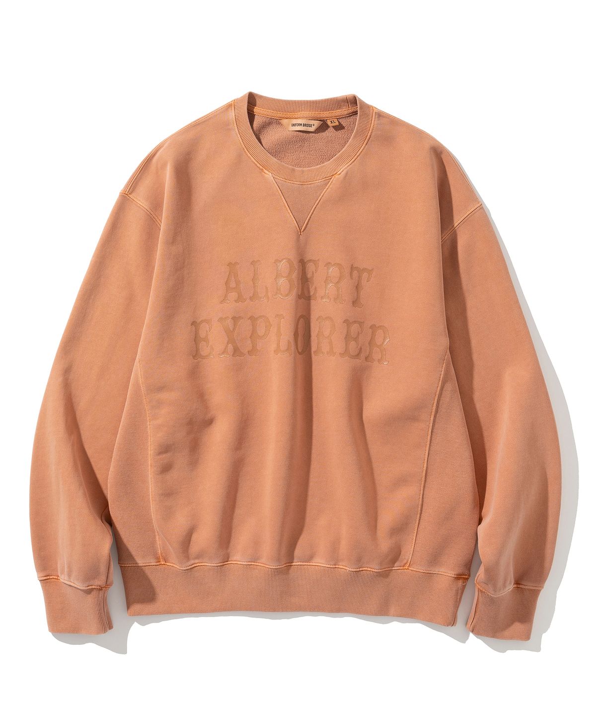 유니폼브릿지(UNIFORM BRIDGE) ae logo sweatshirt pigment coral