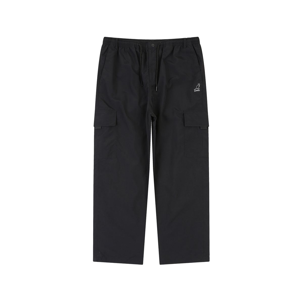 캉골(KANGOL) 나일론 와이드 카고 팬츠 4537 블랙