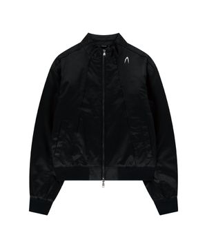 Piping Leather Blouson (Black)