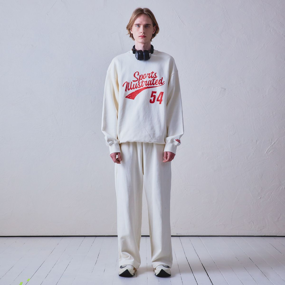 스포츠 일러스트레이티드(SPORTS ILLUSTRATED) BASKETBALL ICON LOGO LOUNGE PANTS (IVORY)