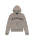 Washed Logo Zip-Up Hoodie (Khaki)