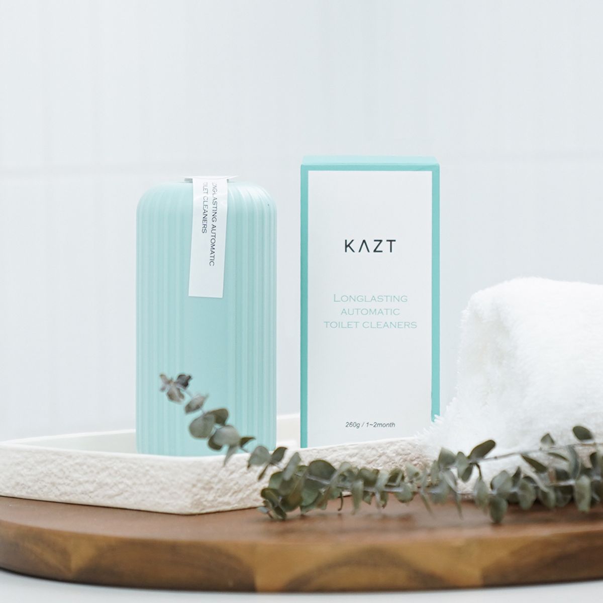 가쯔(KAZT) 오래쓰는 변기클리너 자동변기 세정제 260g 2개
