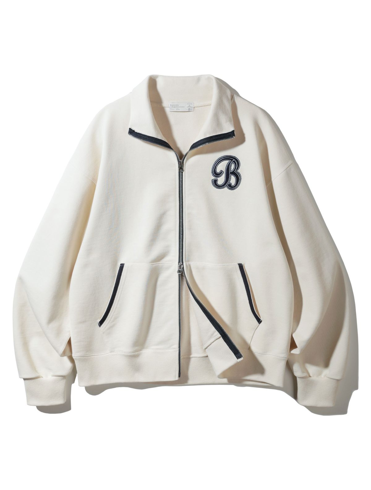 바켄(BAKKEN) B WAPPEN 스웨트 집업 BK7590_크림