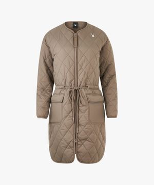 여성 퀼티드 롱 자켓 SPIWCNJK351WBEG