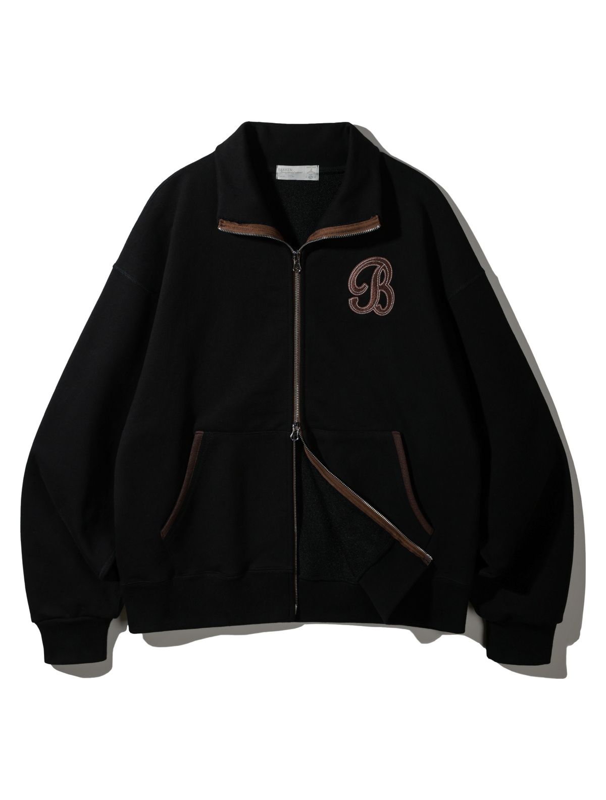 바켄(BAKKEN) B WAPPEN 스웨트 집업 BK7590_블랙