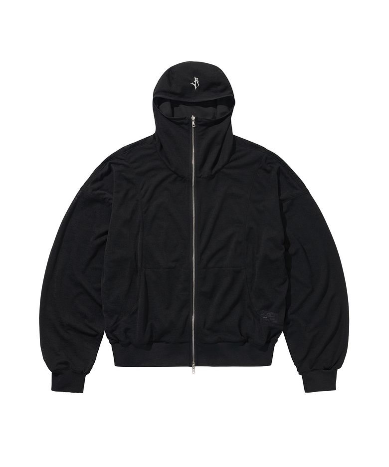 GRZ TYPE-ST ZIP-UP HOODIE / BLACK
